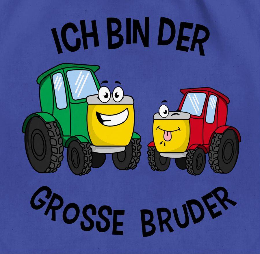 Shirtracer Ich Bin Der Grosse Bruder Traktor: T-Shirt Turnbeutel Shirtracer