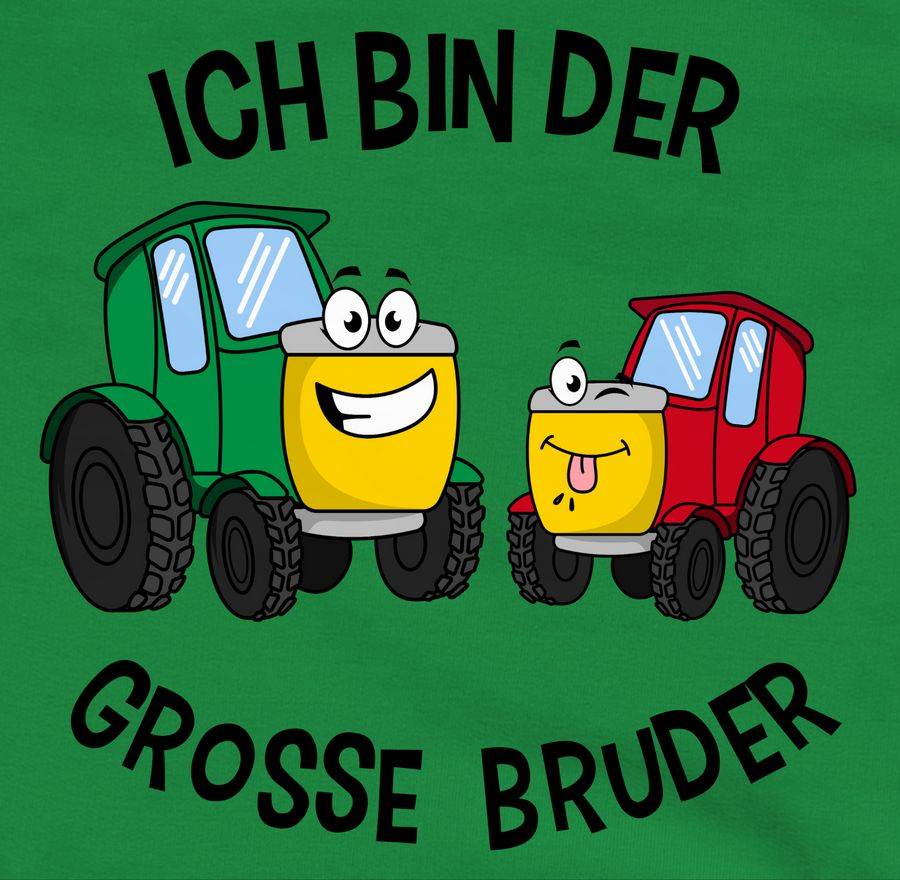 Shirtracer Ich Bin Der Grosse Bruder Traktor: T-Shirt Turnbeutel Shirtracer