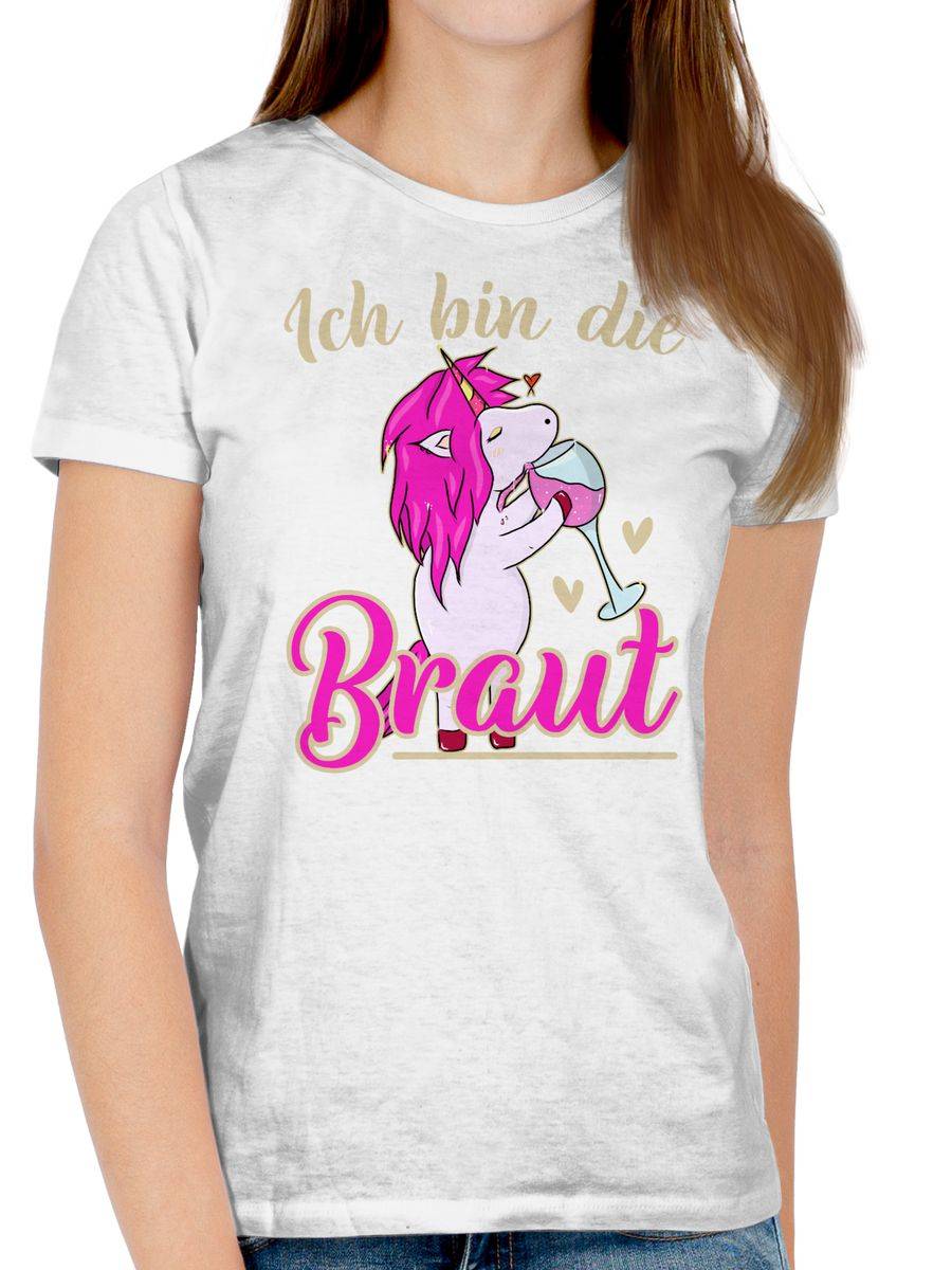 Shirtracer Ich Bin Die Braut - Einhorn Gold/fuchsia Shirts & Mehr Shirtracer