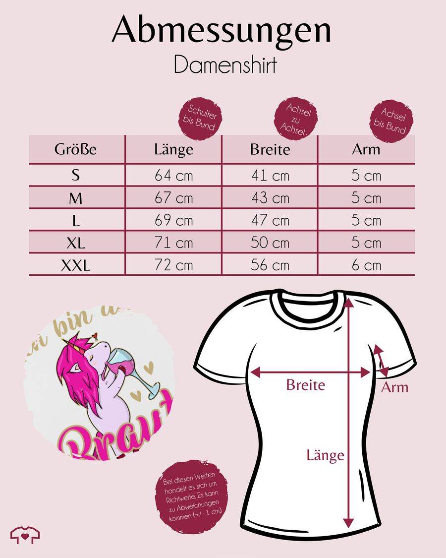 Shirtracer Ich Bin Die Braut - Einhorn Gold/fuchsia Shirts & Mehr Shirtracer