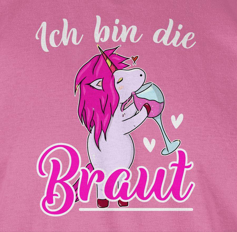 Shirtracer Ich Bin Die Braut - Einhorn Weiß/fuchsia: T-Shirt Rucksack Shirtracer