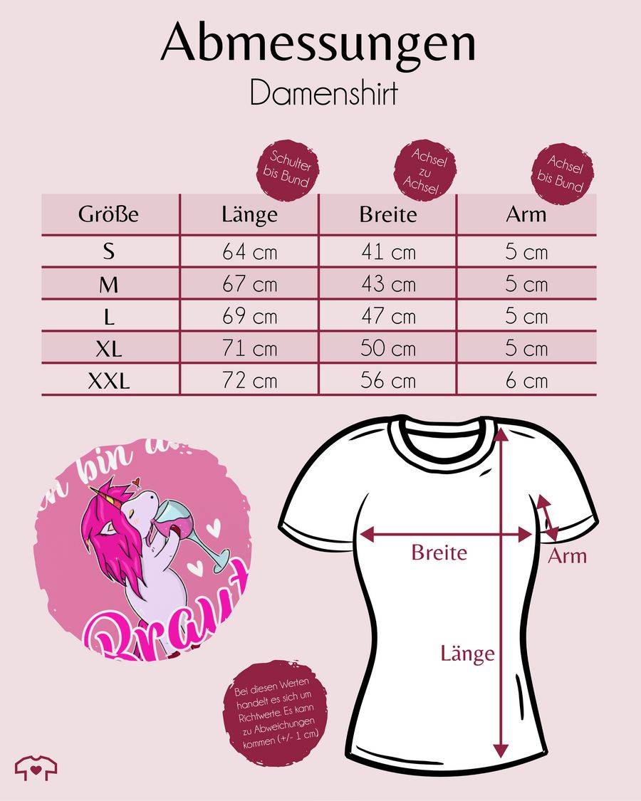 Shirtracer Ich Bin Die Braut - Einhorn Weiß/fuchsia: T-Shirt Rucksack Shirtracer