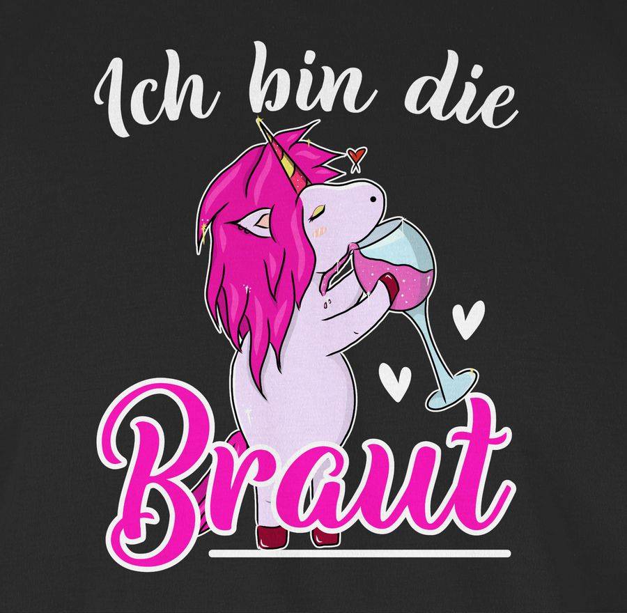 Shirtracer Ich Bin Die Braut - Einhorn Weiß/fuchsia: T-Shirt Rucksack Shirtracer