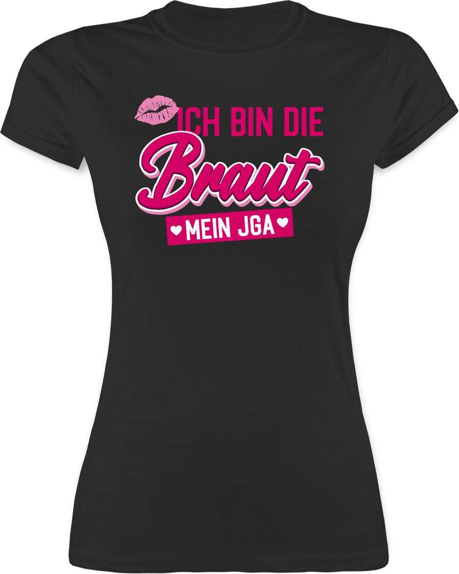 Shirtracer Ich bin die Braut Kussmund Mein JGA: Tshirt Gym Bag Shirtracer