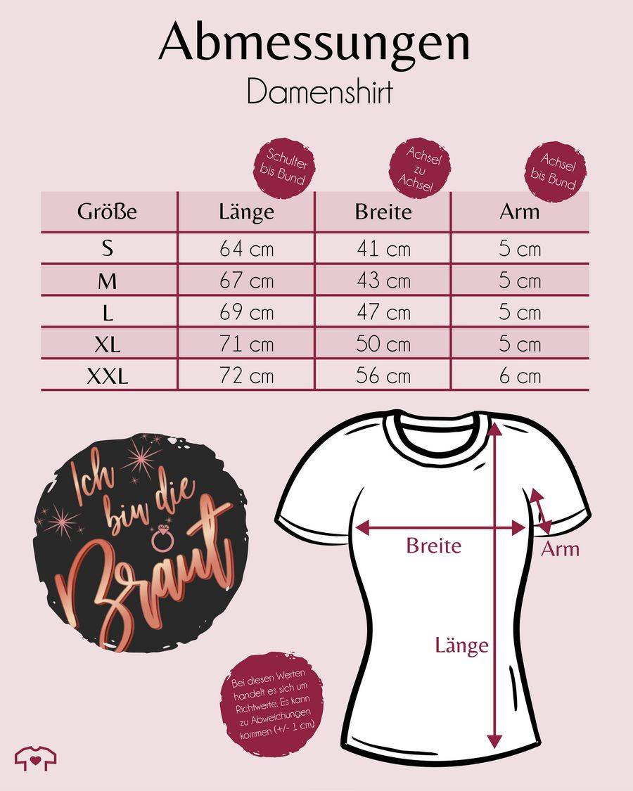 Shirtracer Ich Bin Die Braut Sparkles Rosé-gold Shirts & Mehr Shirtracer