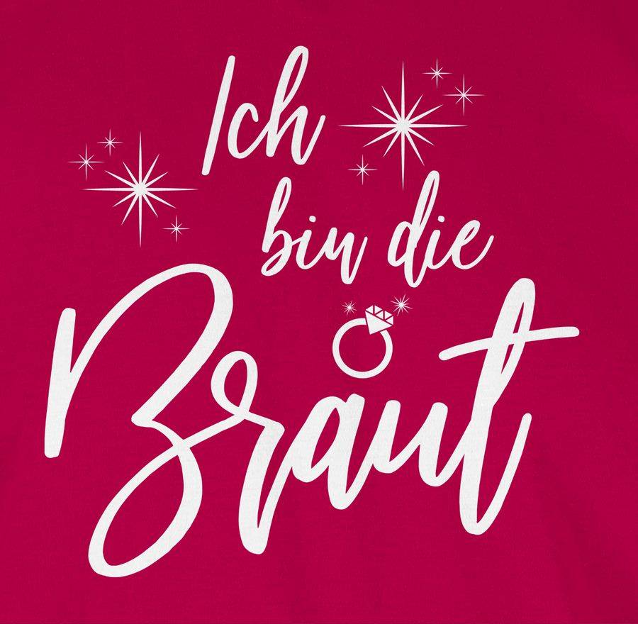 Shirtracer Ich Bin Die Braut Sparkles Weiß: Tshirt Rucksack Shirtracer