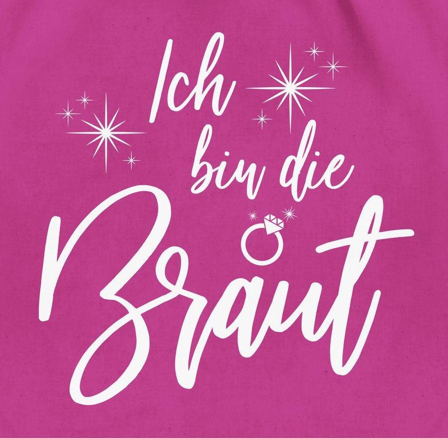 Shirtracer Ich Bin Die Braut Sparkles Weiß: Tshirt Rucksack Shirtracer