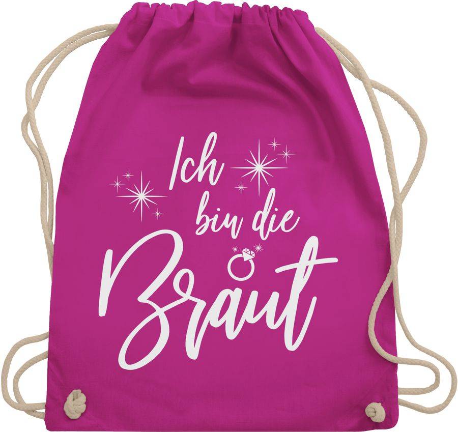 Shirtracer Ich bin die Braut Sparkles Weiß: Tshirt Rucksack Shirtracer