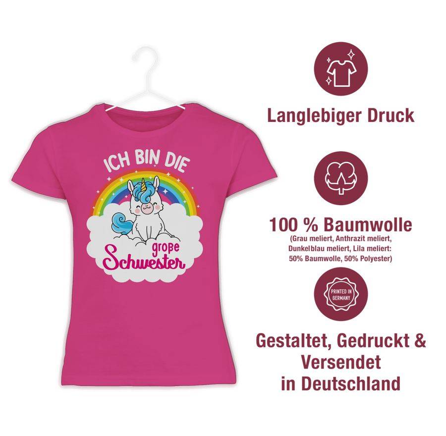Shirtracer Ich Bin Die Große Schwester - Mit Einhorn Shirts & Mehr Shirtracer