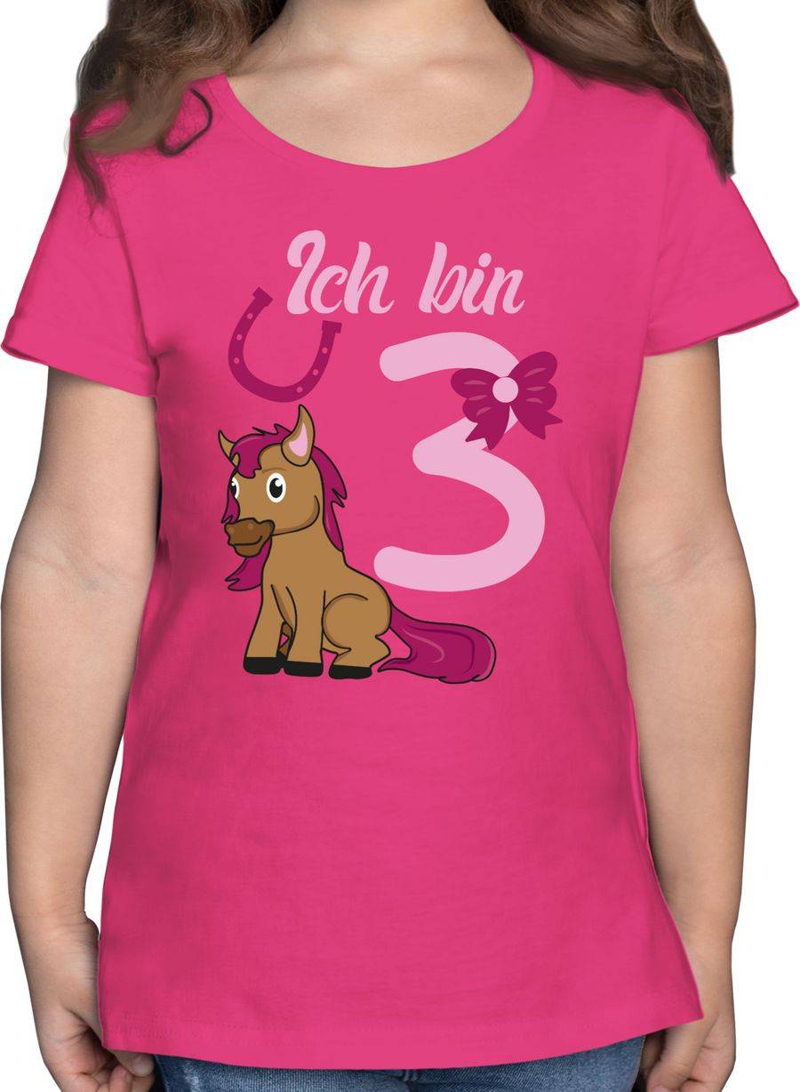 Shirtracer Ich bin drei Pferd rosa: T-Shirt Gym Bag Shirtracer