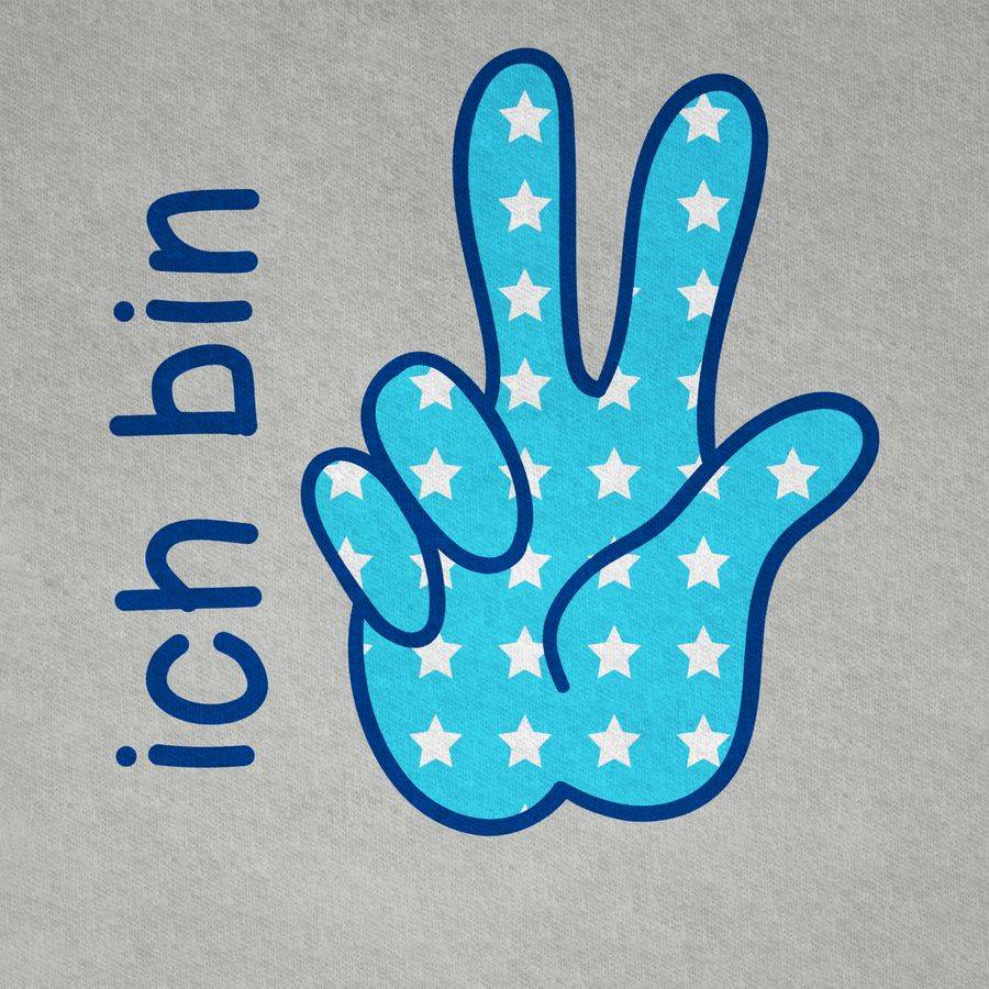 Shirtracer Ich Bin Drei Zeichensprache Blau Shirts & Mehr Shirtracer