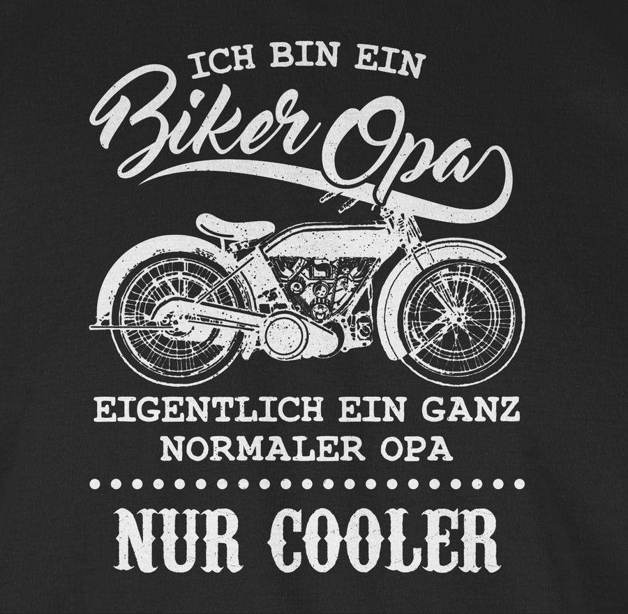 Shirtracer Ich Bin Ein Biker Opa: Tshirt Turnbeutel Shirtracer
