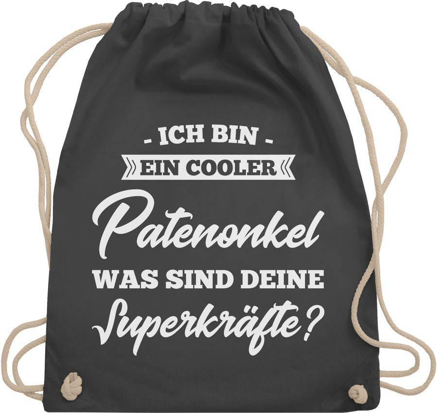 Shirtracer Ich Bin Ein Cooler Patenonkel was Sind Deine Superkräfte: T-Shirt Turnbeutel Shirtracer