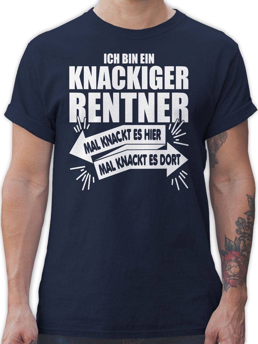 Shirtracer Ich bin ein knackiger Rentner: T-Shirt Turnbeutel Shirtracer