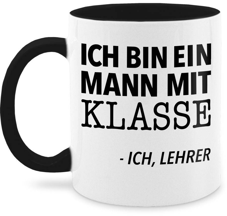 Shirtracer Ich bin ein Mann mit Klasse - Ich, Lehrer: Tshirt Turnbeutel Shirtracer