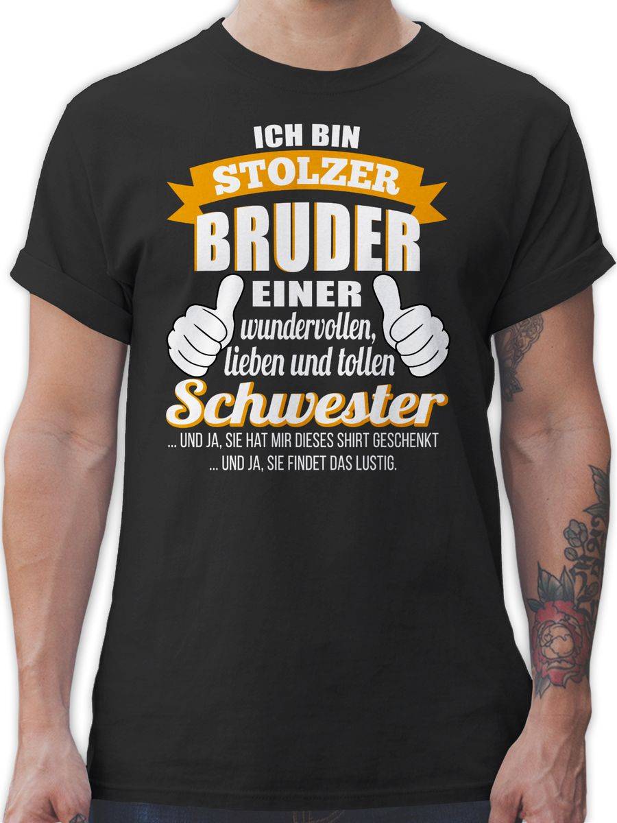 Shirtracer Ich bin ein Stolzer Bruder - orange Shirts & Mehr Shirtracer