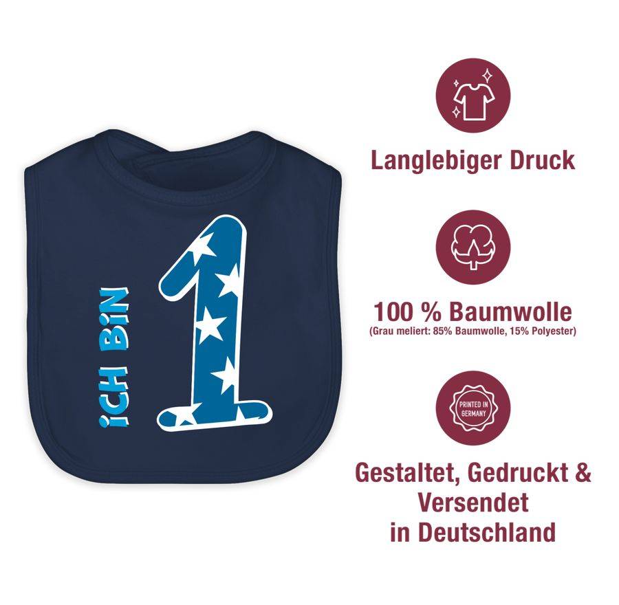 Shirtracer Ich Bin Eins Blau Junge Erster: Tshirt Rucksack Shirtracer