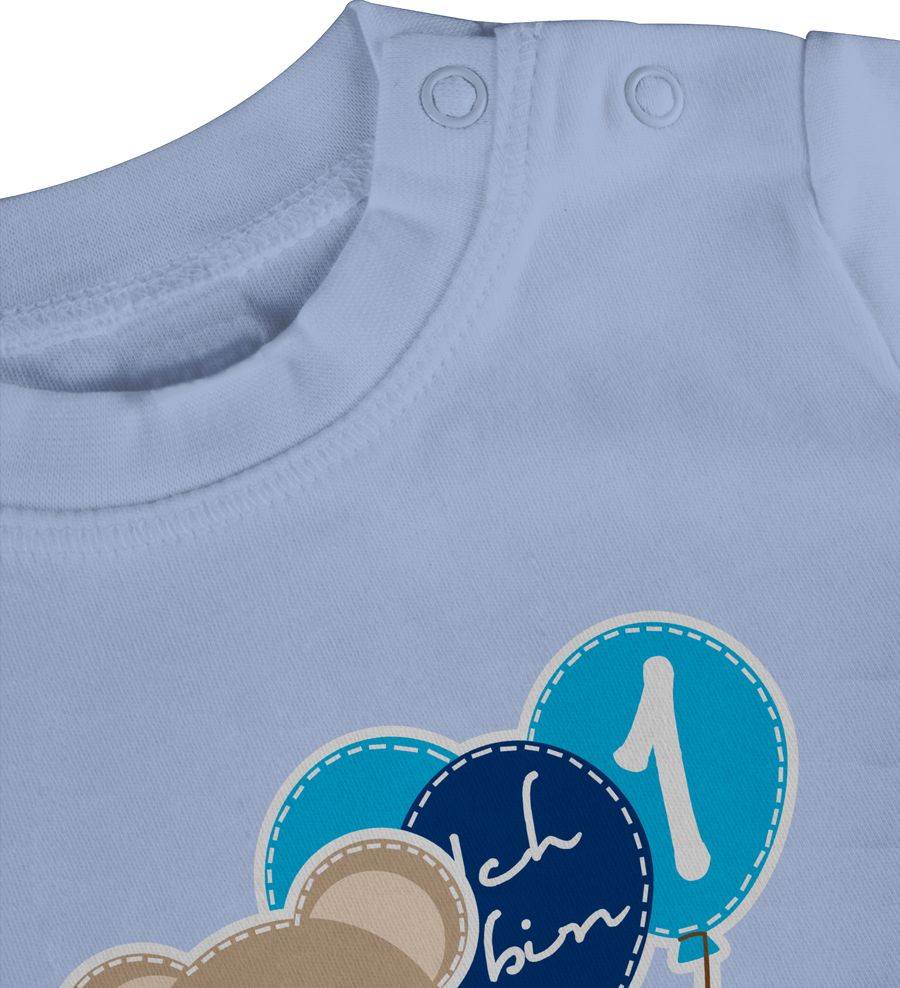 Shirtracer Ich Bin Eins Junge Bär Luftballons Erster: Tshirt Turnbeutel Shirtracer
