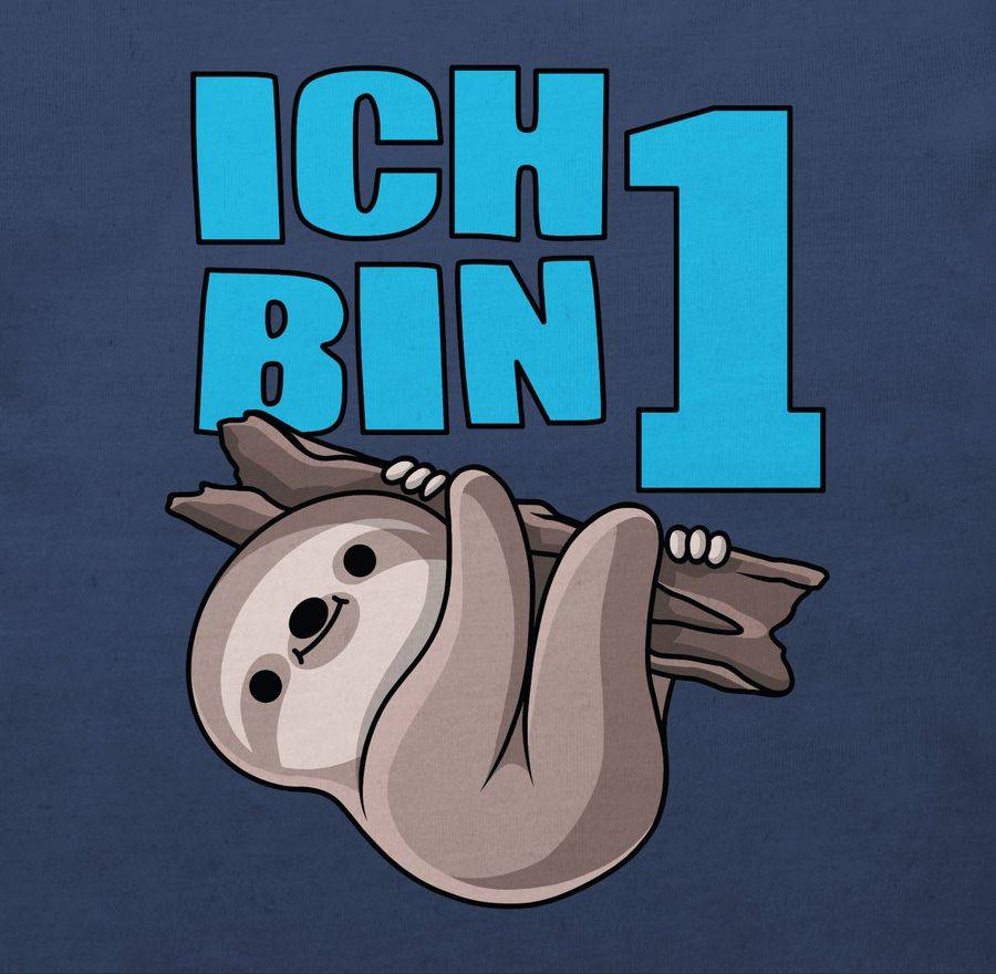 Shirtracer Ich Bin Eins Mit Faultier In Blau Shirts & Mehr Shirtracer