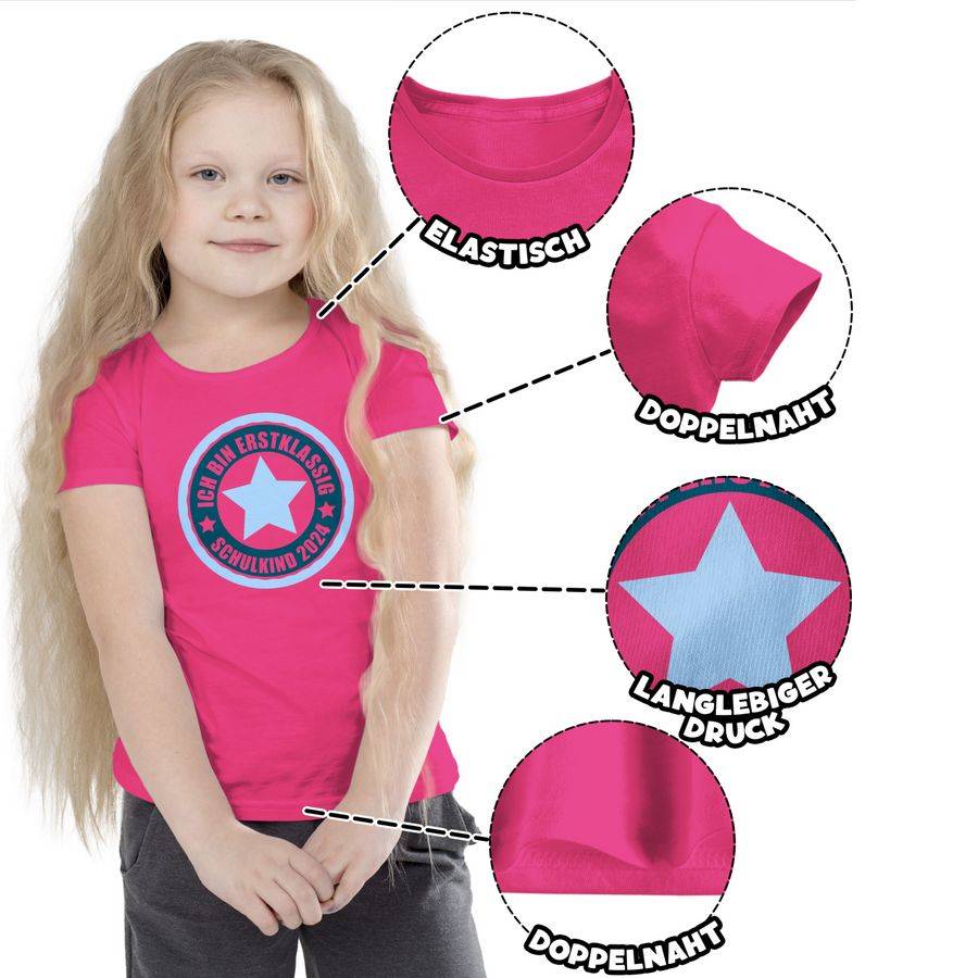 Shirtracer Ich Bin Erstklassig Schulkind 2024: T-Shirt Gym Bag Shirtracer