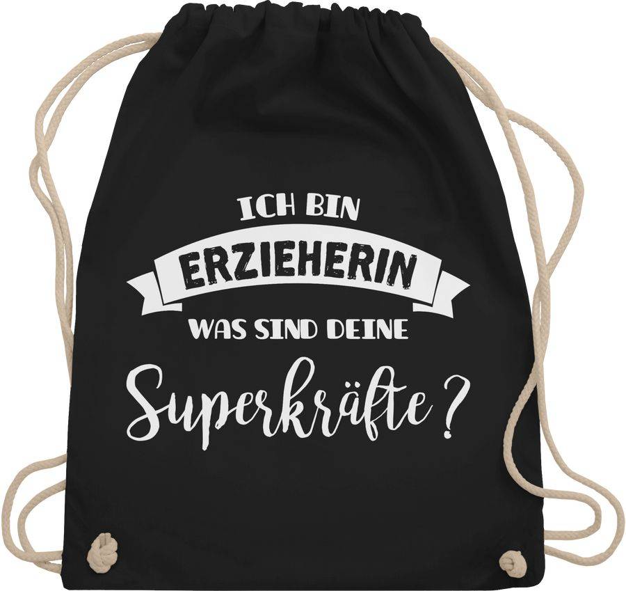 Shirtracer Ich bin Erzieherin was sind deine Superkräfte: T-Shirt Gym Bag Shirtracer