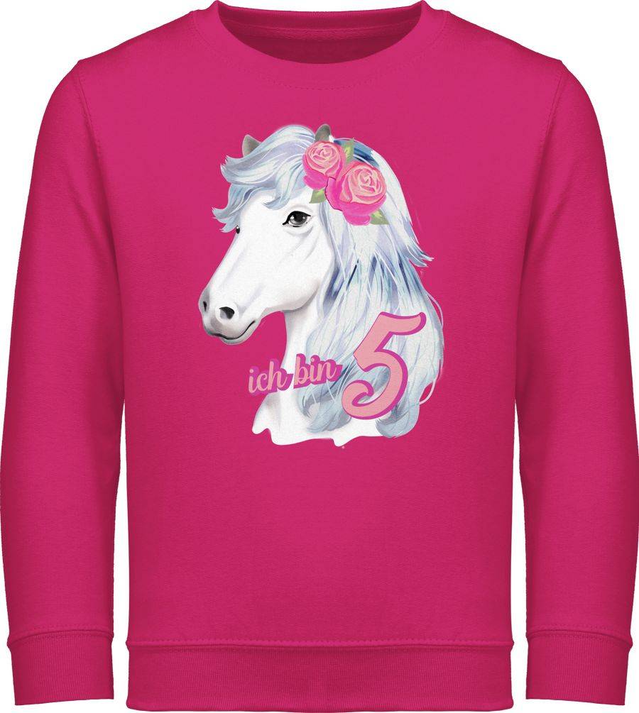 Shirtracer Ich bin fünf Aquarell Pferd: Tshirt Turnbeutel Shirtracer