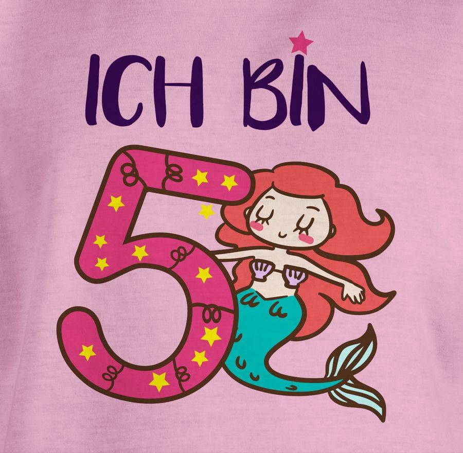 Shirtracer Ich Bin Fünf Meerjungfrau Shirts & Mehr Shirtracer