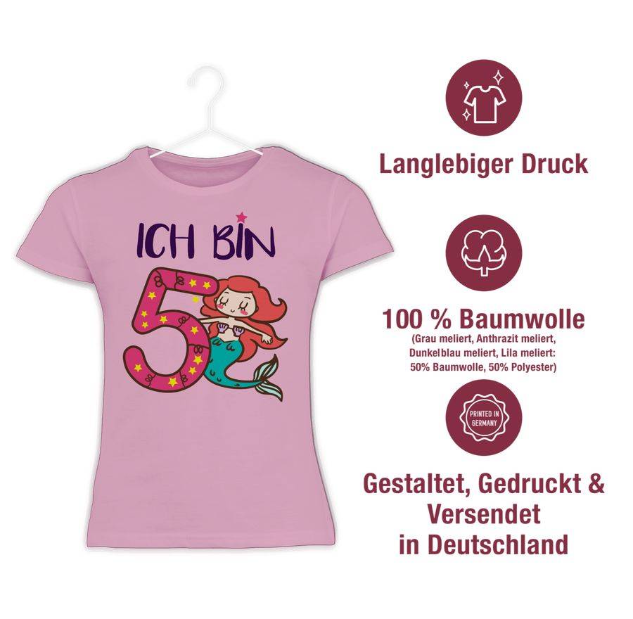 Shirtracer Ich Bin Fünf Meerjungfrau Shirts & Mehr Shirtracer
