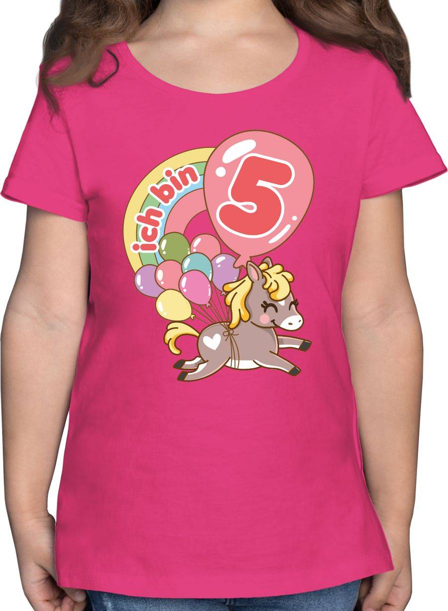Shirtracer Ich bin fünf - Pferd mit Luftballons Shirts & Mehr Shirtracer