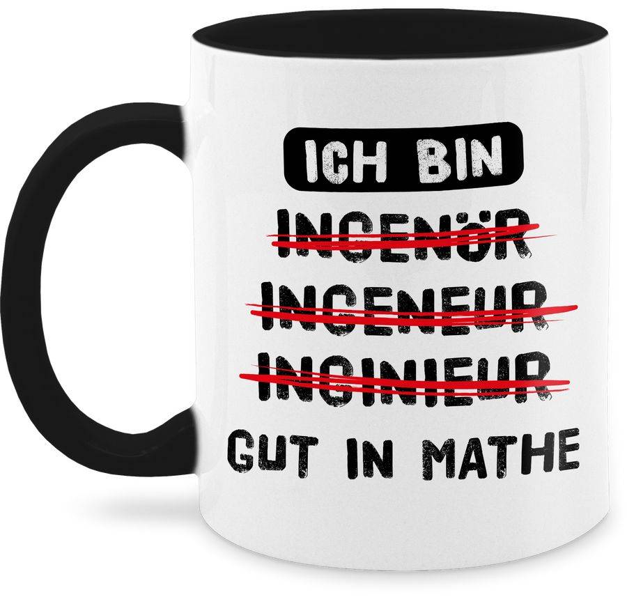 Shirtracer Ich bin gut in Mathe Ingenieur schwarz Shirts & Mehr Shirtracer