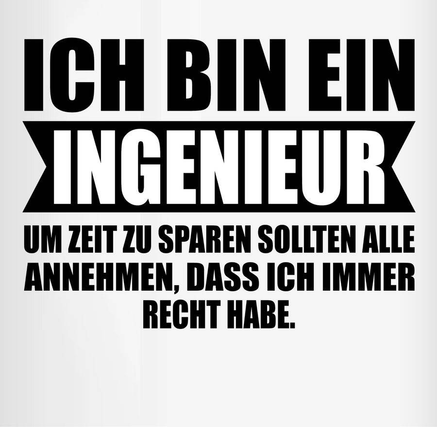 Shirtracer Ich Bin Ingenieur: Tshirt Turnbeutel Shirtracer