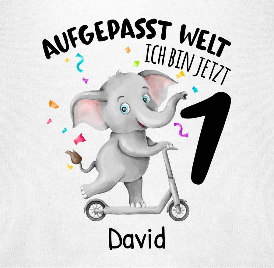 Shirtracer Ich Bin Jetzt 1 - Aufgepasst Welt: Tshirt Gym Bag Shirtracer