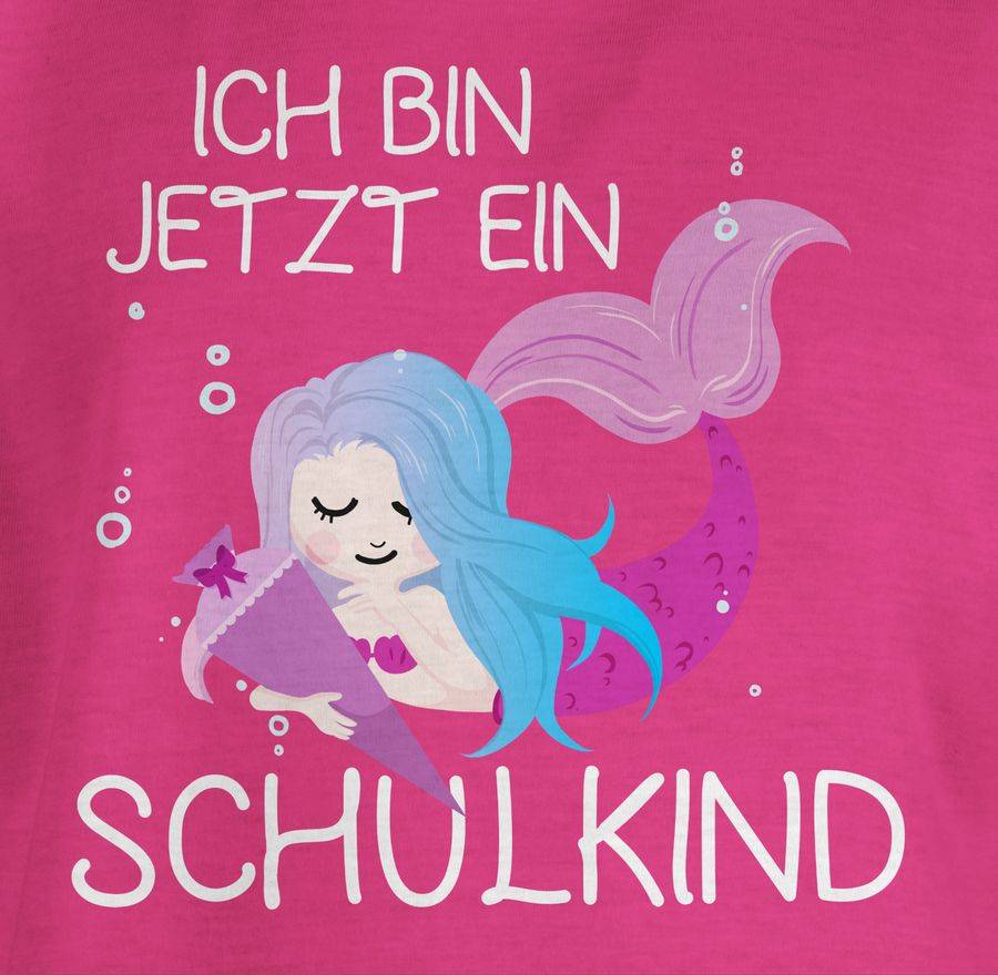 Shirtracer Ich Bin Jetzt Ein Schulkind Meerjungfrau: T-Shirt Turnbeutel Shirtracer