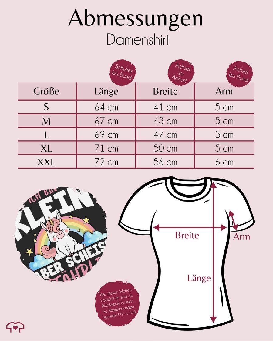 Shirtracer Ich Bin Klein Aber Scheiß Gefährlich Einhorn Regenbogen Weiß: Tshirt Rucksack Shirtracer