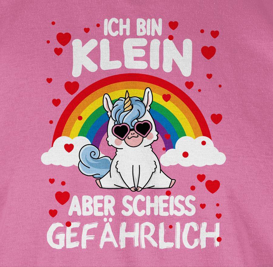 Shirtracer Ich Bin Klein Aber Scheiss Gefährlich Mit Einhorn: Tshirt Turnbeutel Shirtracer