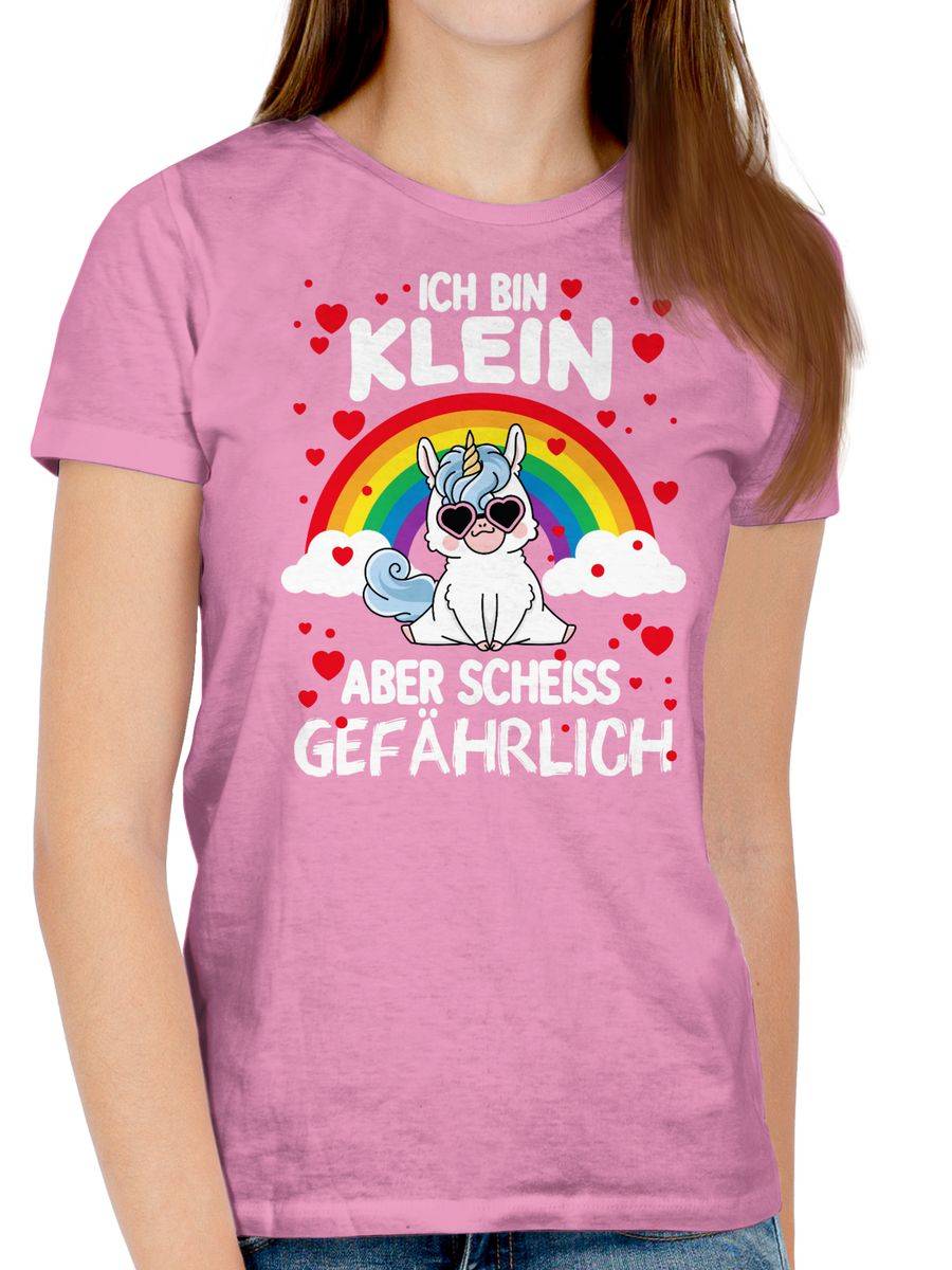 Shirtracer Ich Bin Klein Aber Scheiss Gefährlich Mit Einhorn: Tshirt Turnbeutel Shirtracer