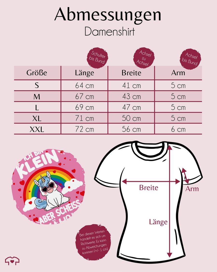 Shirtracer Ich Bin Klein Aber Scheiss Gefährlich Mit Einhorn: Tshirt Turnbeutel Shirtracer