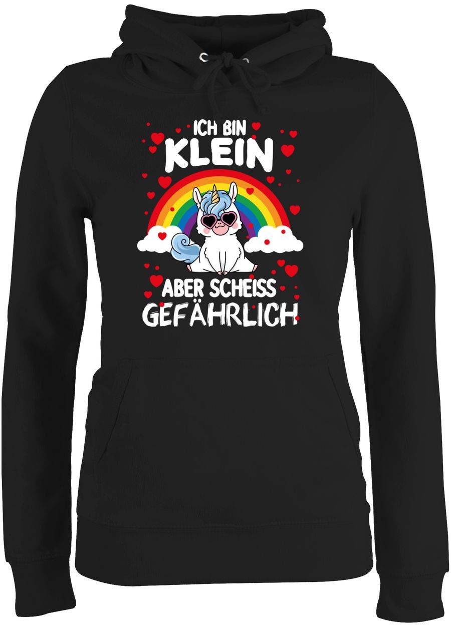 Shirtracer Ich bin klein aber scheiss gefährlich mit Einhorn: Tshirt Turnbeutel Shirtracer