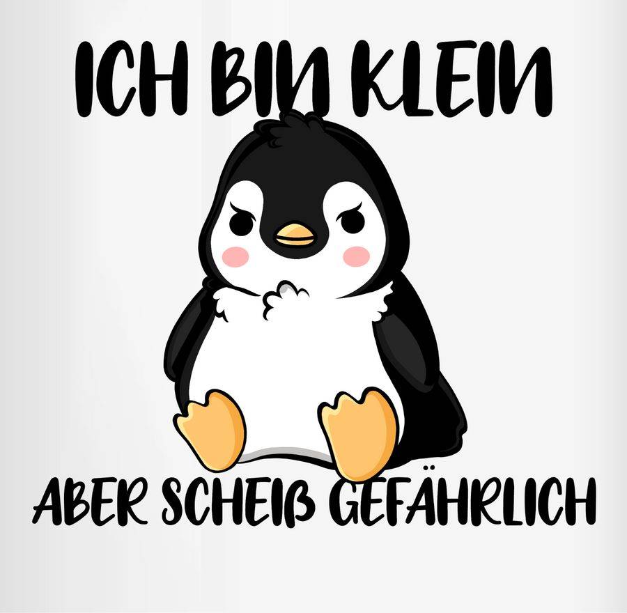 Shirtracer Ich Bin Klein Aber Scheiß Gefährlich Pinguin Schwarz: T-Shirt Gym Bag Shirtracer