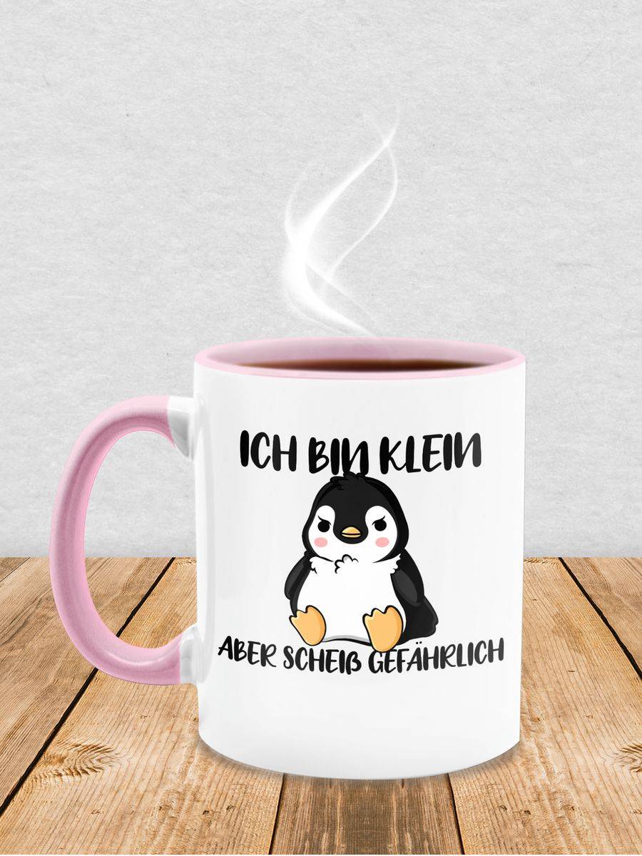 Shirtracer Ich Bin Klein Aber Scheiß Gefährlich Pinguin Schwarz: T-Shirt Gym Bag Shirtracer