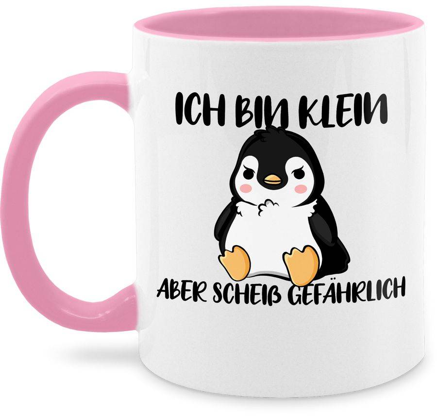 Shirtracer Ich bin klein aber scheiß gefährlich Pinguin schwarz: T-Shirt Gym Bag Shirtracer
