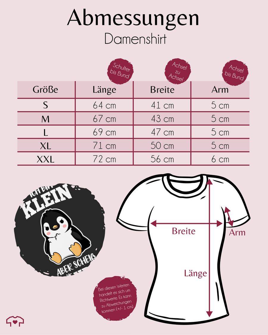 Shirtracer Ich Bin Klein Aber Scheiß Gefährlich Pinguin Weiß: T-Shirt Turnbeutel Shirtracer