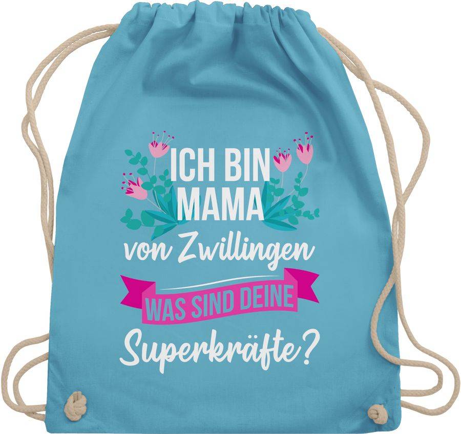Shirtracer Ich bin Mama von Zwillingen - was sind deine Superkräfte weiß Shirts & Mehr Shirtracer