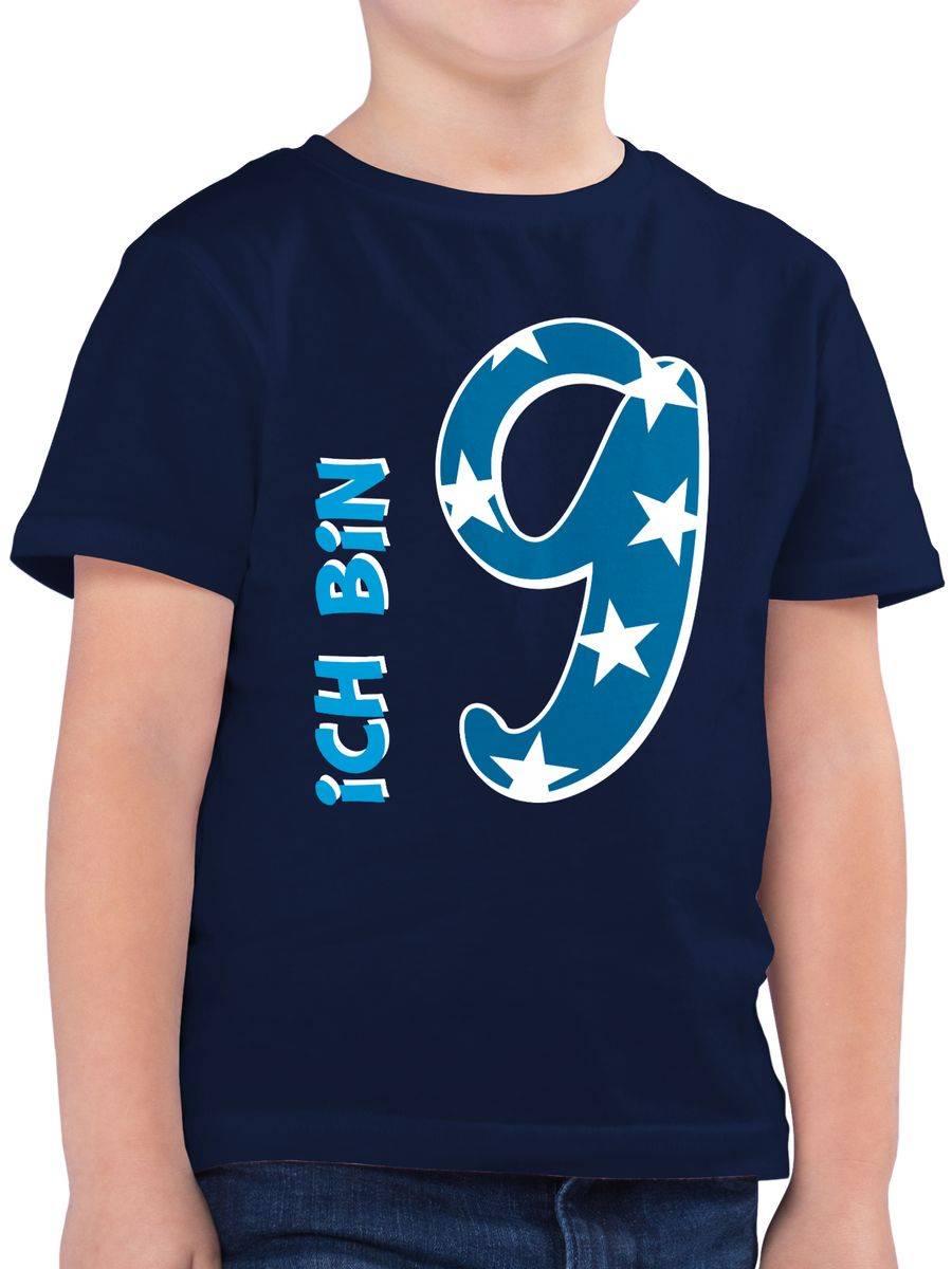 Shirtracer Ich bin neun Blau Junge Shirts & Mehr Shirtracer