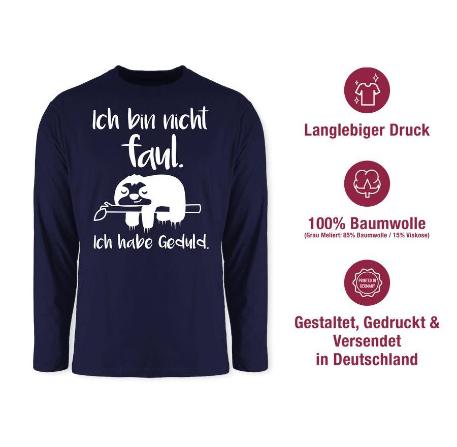 Shirtracer Ich Bin Nicht Faul Weiß Shirts & Mehr Shirtracer