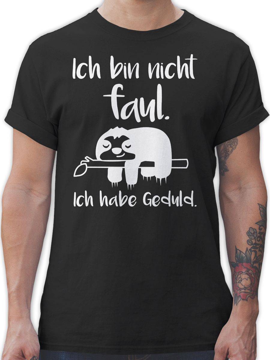 Shirtracer Ich bin nicht faul weiß Shirts & Mehr Shirtracer