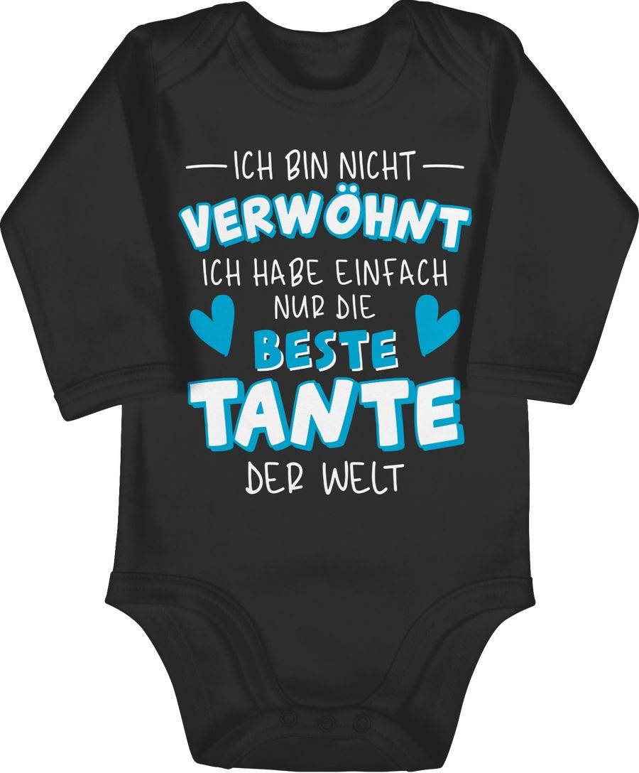 Shirtracer Ich bin nicht verwöhnt - Ich habe einfach nur die beste Tante der Welt - Weiß/Bl Shirtracer
