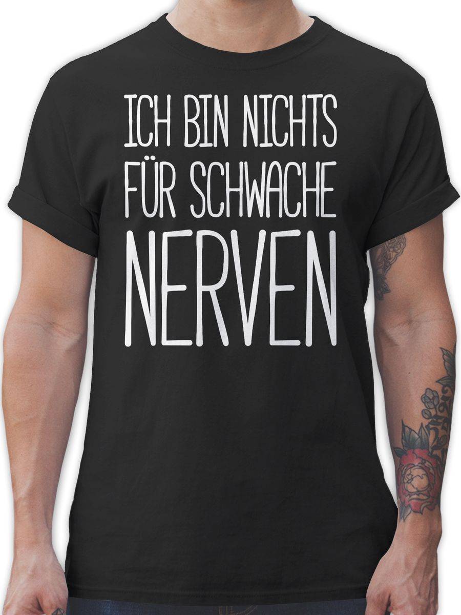 Shirtracer Ich bin nichts für schwache Nerven: Tshirt Gym Bag Shirtracer