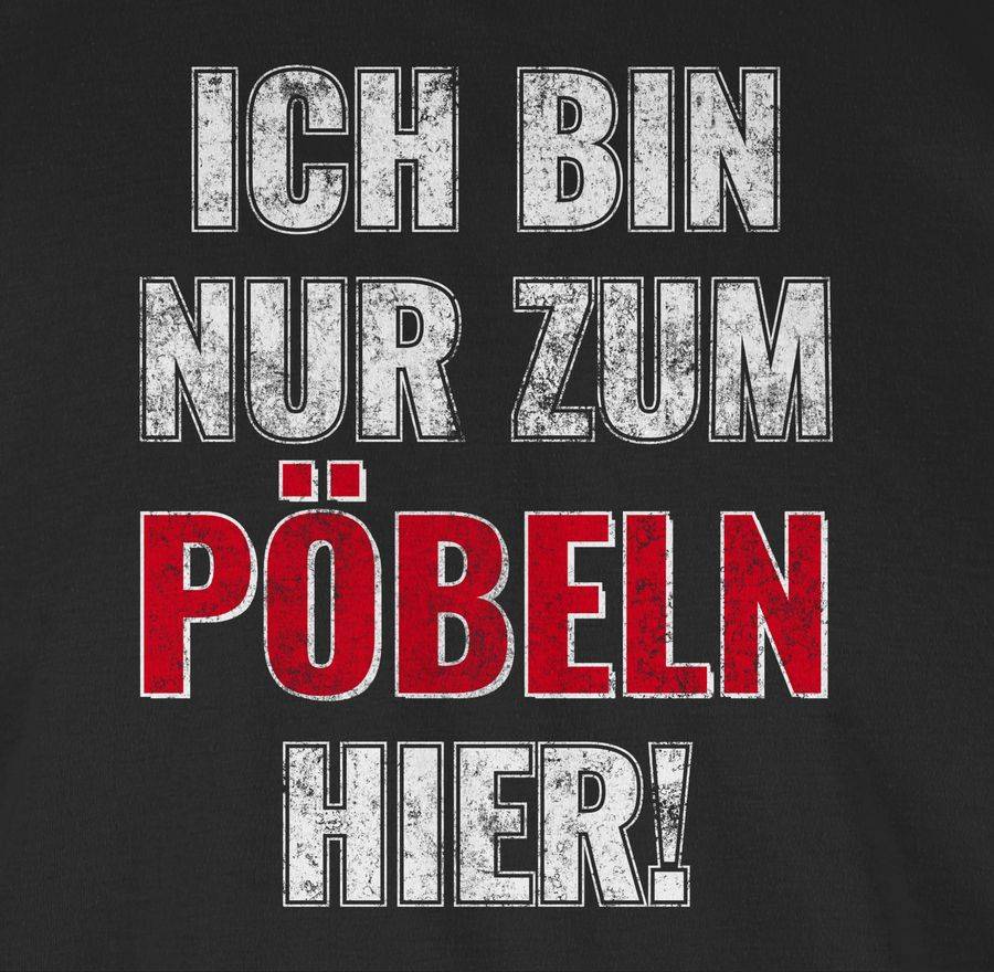 Shirtracer Ich Bin Nur Zum Pöbeln Hier: T-Shirt Rucksack Shirtracer