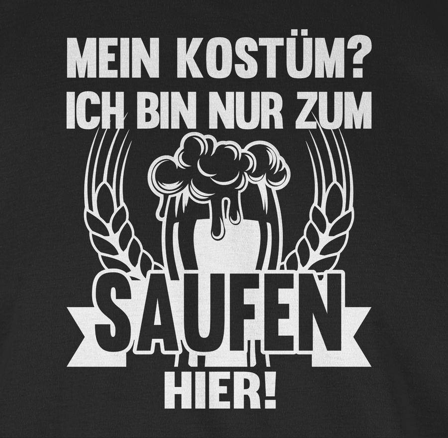 Shirtracer Ich Bin Nur Zum Saufen Hier: T-Shirt Gym Bag Shirtracer